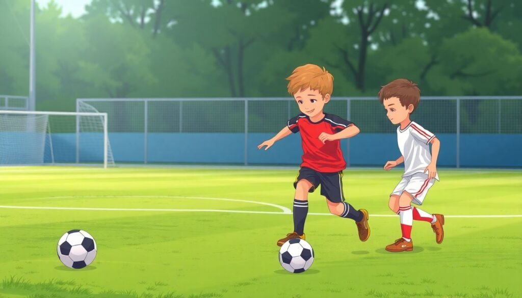 Индивидуальная техника: дриблинг, обводка, финты и точность паса - иллюстрация