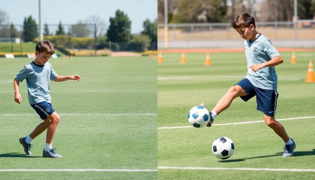 Требования к технике приема мяча на двух ногах - иллюстрация
