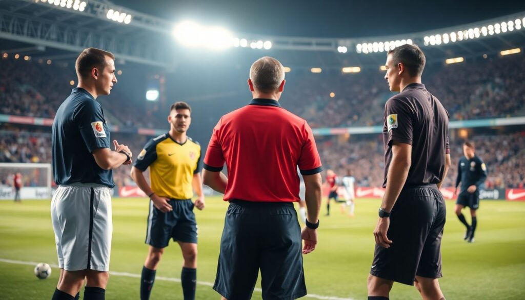 Разбор ролей и обязанностей лайнсменов и арбитров в матче - иллюстрация