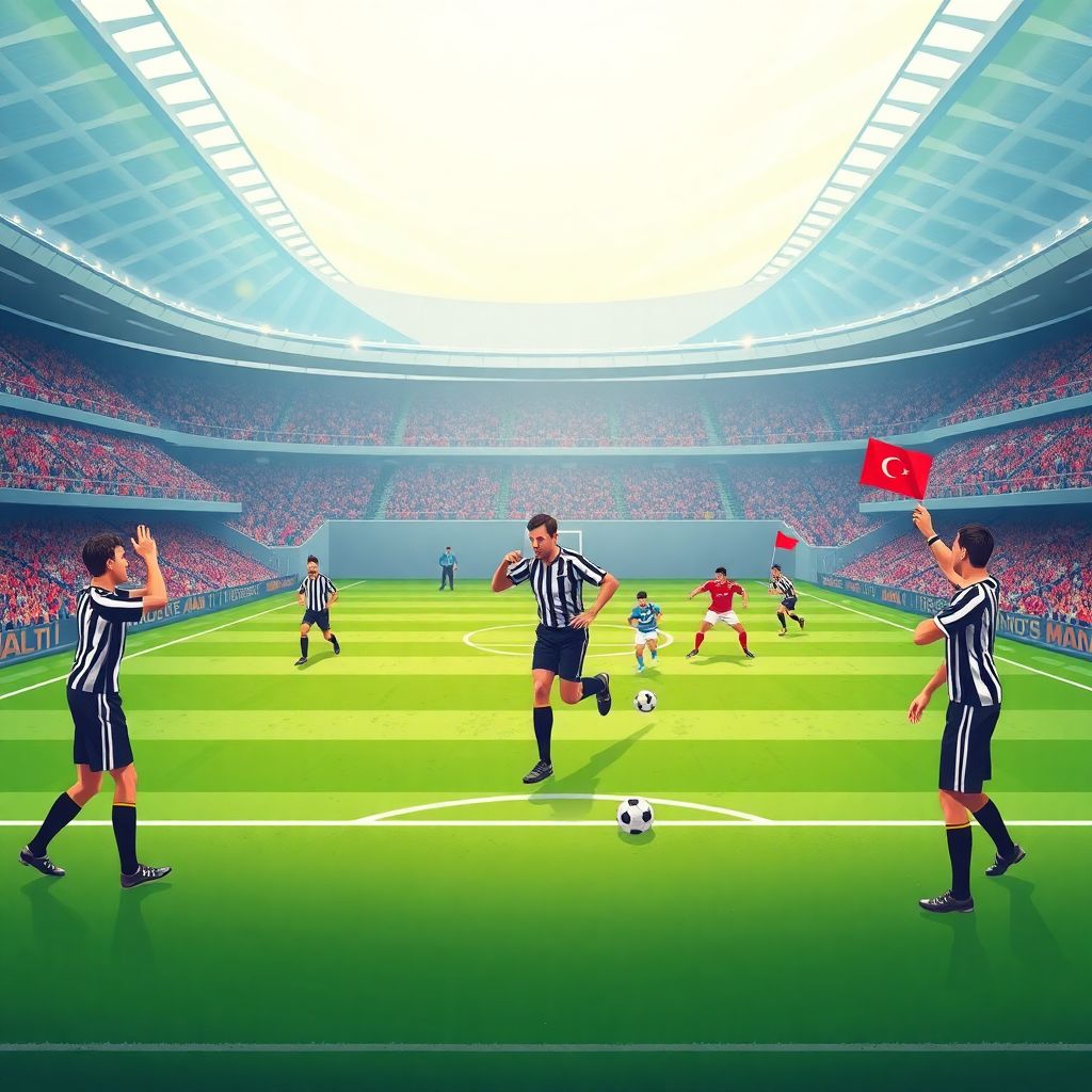 Разбор ролей и обязанностей лайнсменов и арбитров в футбольном матче